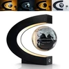 Cocosy Plaukiojantis gaublys magnetinis C formos plaukiojantis gaublys su Led lemputėmis namų biuro stalo dekoravimui dovana (juodas, gaublys 8,5 cm)