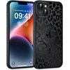 Coiwxmoi magnetinis telefono dėklas, skirtas iphone 14/iphone 13 6.1 colio, suderinamas su magsafe, estetiškas leopardų rašto permatomas mergaičių dėklas, matinis pc plonas tpu smūgiams atsparus apsauginis dangtelis