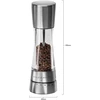 Cole & Mason H59401g Gourmet Precision Derwent akrilinis ir nerūdijančio plieno pipirų malūnėlis, sidabrinis