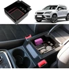 Coleya centrinės konsolės dėžutė, suderinama su Seat Ateca 2016-2024, Seat Ateca priedai porankiams, Seat Ateca centrinis porankio daiktadėžė su neslystančiu kilimėliu (raudona)