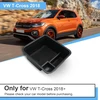 Coleya centrinės konsolės dėžutė, suderinama su vw t-cross 2018-2024, t cross priedai porankio organizatorius, t-cross centrinis porankio daiktadėžė su neslystančiu kilimėliu (juoda)