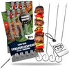 Com-four® 32 vnt. nerūdijančio plieno iešmai, 22 cm, ilgi mėsos iešmai, aukščiausios kokybės iešmai, daržovių iešmai rinkinyje Bbq, kepsninei, mėsai, kebabams ir daržovėms (22 cm - 32 vnt.)
