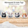 Com-four® 4 x Daugkartiniai kišeniniai šildytuvai su katės motyvu