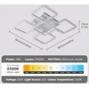 Comely Led lubų šviestuvas, 61 W, 7000 Lm, kūrybingas 5 galvučių kvadratinis Led lubų šviestuvas, akrilinis baltas lubų apšvietimas, modernus Led miegamojo, svetainės šviestuvas, šaltai balta 6500 K