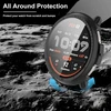 Conapika dėklas, skirtas Amazfit Active 2 su grūdintu stiklu, 2 vnt., pilnas padengimas, smūgiams atsparus Tpu stiklo apsauginis dėklas, itin plona ekrano apsauga, įbrėžimams atsparus apsauginis dėklas, juodas +