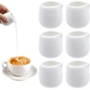 Connection baltas porcelianinis pieno ąsotėlis, mažas 50 ml keramikinis pieno ąsotėlis be rankenos, mini ąsotėlis grietinėlei, pienui, padažams, kavinėms, virtuvei, biurui, barui
