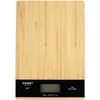 Cook Concept Ku6613 elektroninės virtuvinės svarstyklės, skaitmeninės, stačiakampės, 5kg, medinės, bambukinės, smėlio ir juodos spalvos, H2 x 15 x 21,5 cm