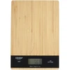 Cook Concept Ku6613 elektroninės virtuvinės svarstyklės, skaitmeninės, stačiakampės, 5kg, medinės, bambukinės, smėlio ir juodos spalvos, H2 x 15 x 21,5 cm