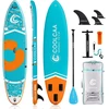 Coolcaa 354 cm x 86 cm x 15 cm irklentė su premium klasės priedais, keliamoji galia iki 210 kg, sup lenta suaugusiems ir paaugliams, visų lygių