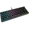 Corsair K65 Rgb Mini 60% mechaninė žaidimų klaviatūra (reguliuojamas Rgb apšvietimas atskiriems klavišams, mechaniniai Cherry Mx Speed klavišai, Axon Hyper-processing technologija, Qwertz) juoda