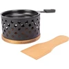 Cosy & Trendy apvalus raclette įrankis, nerūdijantis plienas + 1 mentelė, 1 asmeniui, juodas