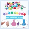 Coyun 100 vienetų rinkinys, apvalūs raštuoti maišelių segtukai, spalvingi raštuoti segtukai su skylamušiais, mini apvalūs brads, mini metaliniai brads biurui, mokyklai, scrapbooking'ui, rankdarbiams, "pasidaryk pats" projektams