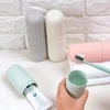 Cozlly 3 dantų šepetėlių dėklų rinkinys kelionėms, dantų šepetėlių puodelis, nešiojamas, plastikinis dantų šepetėlių laikiklis, burnos skalavimo skysčio puodelis, dantų šepetėlių laikymo dėžutė, dantų šepetėlių dėklas kelionėms, stovyklavimui, lauke, balt