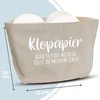 Cozyint juokingas tualetinio popieriaus laikiklis, pilkas, vietą taupantis tualetinio popieriaus laikiklis kaip dovana arba dovanos idėja Tualeto/wc kambario dekoravimui, tualetinio popieriaus laikiklio krepšelis (pilkas (smėlio spalvos viduje))