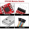 Cp2102 usb į serial modulį ruizhi, 2 vnt. cp2102 usb į ttl keitiklis su trumpikliu, cp2102 usb serial keitiklis, cp2102 lustas, skirtas 3,3 v ir 5 v, suderinamas su arduino ir stc atsisiuntimu