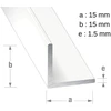 Cqfd pvc kampinis profilis 10 x 10 - 2 m baltas