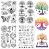 Craspire 4 stilių tarot gyvybės medis drugelis skaidrus guminis antspaudas retro permatomas silikoninis antspaudas skirtas žurnalų kortelių gamybai "pasidaryk pats" scrapbooking rankų darbo nuotraukų albumui sąsiuviniui