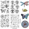 Craspire 4 stilių tarot gyvybės medis drugelis skaidrus guminis antspaudas retro permatomas silikoninis antspaudas skirtas žurnalų kortelių gamybai "pasidaryk pats" scrapbooking rankų darbo nuotraukų albumui sąsiuviniui