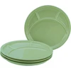Creatable, 22985 serijos universalios fondiu lėkštės, žalios, 4 dalių indų rinkinys 4 asmenims, fondiu lėkštės pagamintos iš porceliano, galima plauti indaplovėje ir naudoti mikrobangų krosnelėje, pagaminta Europoje