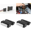 Create idea 2 vnt. 4 kontaktų female ide molex į sata 15 kontaktų male adapteris konverteris molex į sata maitinimo šaltinio priedai, skirti power hdd/ssd/dvd rw/kietajam diskui