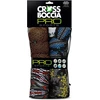 Crossboccia Family Pack Pro, 4 x 3 vienodos spalvos medžiaginiai maišeliai, įvairūs dizainai, 8 cm skersmens, užpildyti granulėmis, rinkinys 4 žaidėjams, su taikiniu, daugkartinio uždarymo tinklelio maišelyje