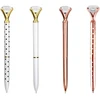 Crystal rutuliukinis rašiklis, diamond rutuliukinis rašiklis, 4 vnt pakuotė, rose auksinis metalinis ištraukiamas rutuliukinis rašiklis, didelis crystal rašiklis verslui, biurui, kanceliarinėms prekėms