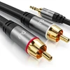 Csl - 1,5 m Rca stereo kabelis 3,5 mm lizdas į 2 x Rca - Aux įvesties audio 3,5 mm lizdo kištukas į 2 x Rca kištukas - metalinis korpusas paauksuotas audio kabelis dvigubai ekranuotas