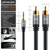 Csl - 1,5 m Rca stereo kabelis 3,5 mm lizdas į 2 x Rca - Aux įvesties audio 3,5 mm lizdo kištukas į 2 x Rca kištukas - metalinis korpusas paauksuotas audio kabelis dvigubai ekranuotas