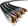 Csl Stereo Rca Audio Kabelis 1.5m, 2x Rca-2x Rca, Paauksuoti Metaliniai Kištukai