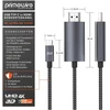 Csl - usb c į hdmi kabelis 4k 60hz - 1m - hdtv 4k kabelis - hdr - usb type c į hdmi 2.0