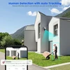Ctronics 3g/4g Lte lauko stebėjimo kamera su sim kortele Ptz Ip kamera lauko 355°/90° pasukama asmens aptikimas ir automatinis sekimas spalvotas naktinis matymas 2 krypčių garsas Tf kortelės lizdas Ip66