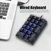 Cuifati laidinė skaitmeninė klaviatūra su 21 klavišu Rgb, laipsniškas klavišų gaubtas su apšviesta mechanine Led klaviatūra, Plug and Play skaitmeninė klaviatūra, aukštas klavišų gaubtas