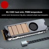 Cuifati M.2 heatsink 2280 Ssd Pwm aušintuvas su termo silikono padėklu automatiniu Ssd ventiliatoriaus reguliavimu žemas triukšmo lygis M.2 2280 Ssd heatsink plug and play