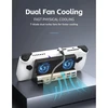 Cuifati steam deck dokas, skirtas rog ally – 10 viename dvigubas ventiliatoriaus dokas – 2 x usb 3.0, 3 x usb 2.0, hdmi 4k@60hz rj45, atminties kortelė, atminties kortelė, 100w pd prievadas