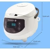 Garų puodas Cuisinier Reishunger mažas skaitmeninis ryžių virimo aparatas, baltas, 0.6 l, 3 asmenims, su laikmačiu
