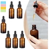 Cutiolly Pipetės Buteliukas, 6 Vienetai 30 ml Pipetės Buteliukai Stikliniai, Rudo Stiklo Buteliukai, Vaistininko Buteliukai, Pipetės Stiklinis Buteliukas, Rudo Stiklo Buteliukai, Kvepalų Buteliukas Su Lašintuvu, Mini Pipetės Buteliukas