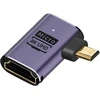 Cy 8k kabelis su kampu micro hdmi male į hdmi 2.1 female uhd prailginimo aukso konverterio adapteris palaiko 8k 60hz hdtv