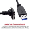 Cy 90 laipsnių žemyn nukreiptas kampinis užsukamas usb-c į usb 3.0 duomenų 5 gbps kabelis type c vr kamerai nešiojamam kompiuteriui (120 cm)