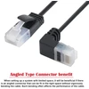 Cy itin plonas cat6 ethernet kabelis rj45 žemyn nukreiptas utp tinklo kabelio jungiamasis laidas 90 laipsnių cat6a lan, skirtas nešiojamam kompiuteriui, maršrutizatoriui, televizoriaus priedėliui, 3.0m