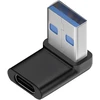 Cy usb c female 90 laipsnių žemyn nukreiptas į usb 3.0 a male duomenų adapterį nešiojamam kompiuteriui