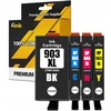 D-Link 4x 4ink 903 xl rašalo kasetės hp officejet 6900 6950 6960 6970 spausdintuvams