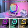 Kompiuterio kolonėlės Da Light bluetooth garsiakalbis su naktine lempute ir belaidžiu įkrovikliu, pritemdoma jutiklinė naktinė lempa su 5 šviesos režimais, muzikos grotuvas ir belaidžio įkrovimo stotelė, moterims ir vyrams