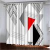 Daesar užuolaidos su žiedais svetainei modernios pilkos baltos raudonos juodos geometrinės 3d užuolaidos langų vaikų kambariui 214 x 214 cm miegamojo užuolaidos nepermatomas 2 vnt. rinkinys