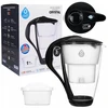 Dafi Crystal Led stiklinis filtras 2l su 3 Unimax filtrais, juodas
