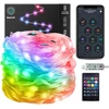 Dakango 20 m 200 led spalvą keičiančios dekoratyvinės lemputės, sinchronizuojamos su muzika, valdomos nuotoliniu pulteliu ir programėle, usb „pasidaryk pats“, vandeniui atsparios išmaniosios dekoratyvinės lemputės vakarėliams, vestuvėms, miegamajam, kalėd