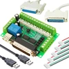 Daokai cnc breakout plokštė 5 ašių cnc žingsninio variklio sąsajos plokštė breakout board mach3 su xh2.54 4p kabeliu dvigubas usb kabelis db25 vyriškas-moteriškas kabelis