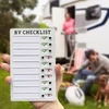 Darbo lentelė suaugusiems, nešiojama darbų sąrašo lentelė namų kelionių planavimo priminimui kasdieniams reikalams su 10 keičiamų popieriaus lapų (rv Checklist)