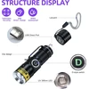 Darkdawn žibintuvėliai uv 395nm šviesos usb įkraunamas ultravioletinis led juodos šviesos žibintuvėlis mini woodsche lempa su priartinimu, detektorius naminių gyvūnų šlapimui, gintarui, urano stiklui, dervos kietinimui, 2 vnt.