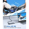 Daugiafunkcinė Usb šakotuvas su trimis ekranais, 12-in-1 Usb C doko stotis su 8k Hdmi, dvigubu Dp, 2 x Usb 3.1 10gbps, Usb 2.0, 100w Pd, Ethernet, Sd/tf kortelių skaitytuvu, skirtas Lenovo/dell/hp