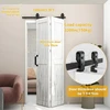 Dbreaks 1m/3.3ft sulankstomų stumdomų durų furnitūra, pilnas stumdomų durų komplektas vienpusio montavimo sistemai, vietą taupantis tvarto durų bėgių komplektas, tinkamas durų angoms nuo 70-80cm, (be durų)